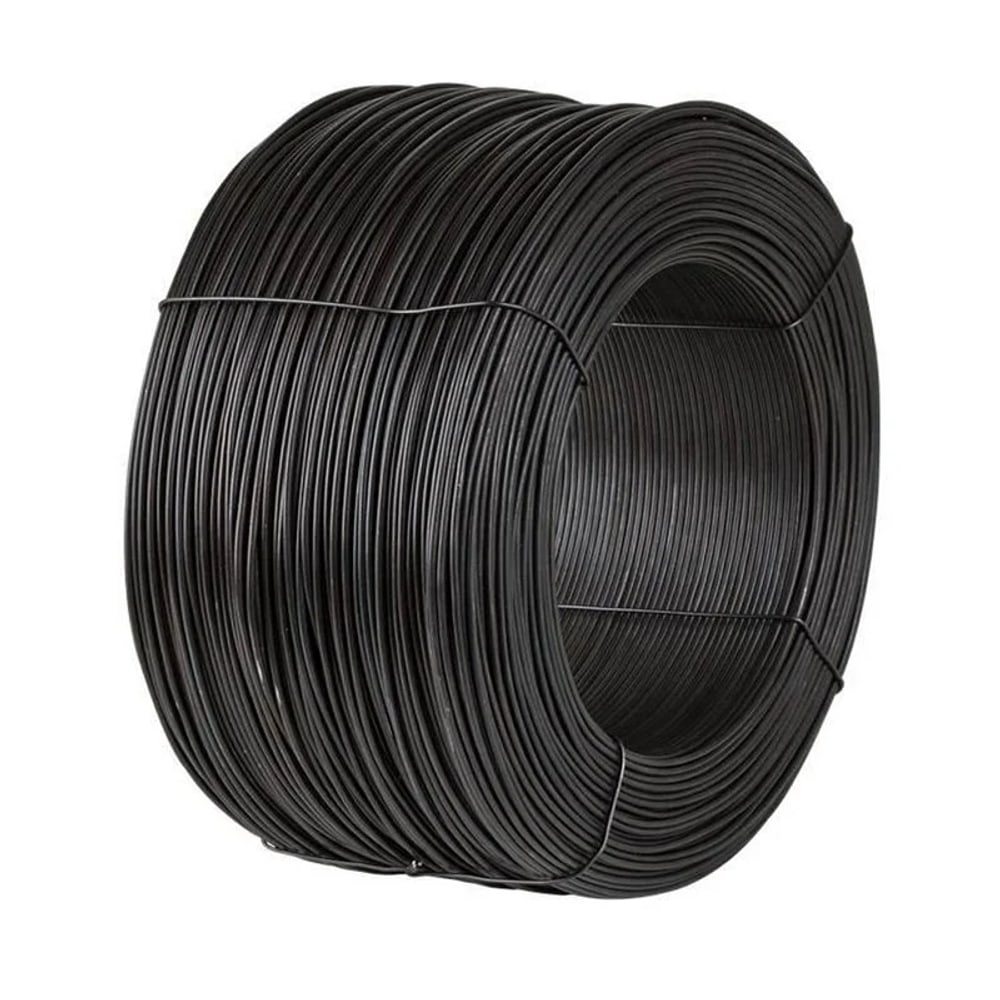 A coil of black annealed binding wire